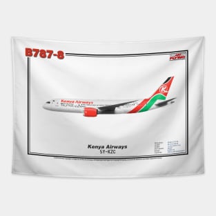 Boeing B787-8 - Kenya Airways (Art Print) Tapestry