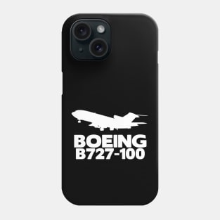 Boeing B727-100 Silhouette Print (White) Phone Case