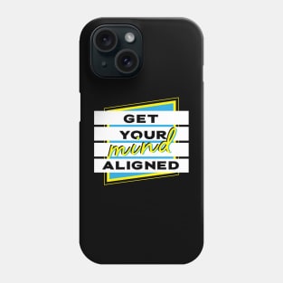 Get your mind aligned - Yellow and blue boxes Phone Case