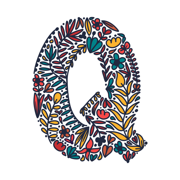 Tropical Letter Q by Cascade Patterns