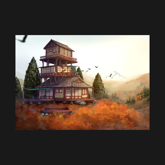 Fantasy Japanese Style House by Rumpled Crow