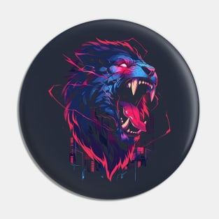 Synthwave Lion Pin