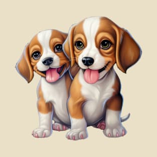 Puppy Pals: Beagle Duo T-Shirt