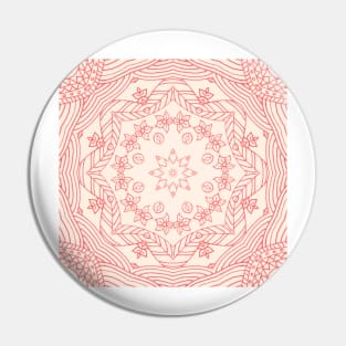 Hand Drawn Rose Gold Mandala Pin