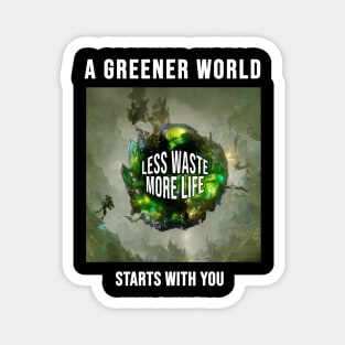 A greener world starts with you Magnet