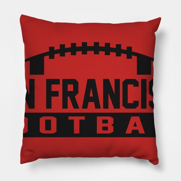 San Francisco Football Pillow by CasualGraphic