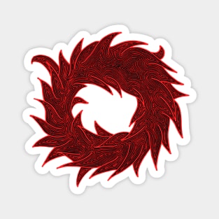 Wreath (red and black) Magnet