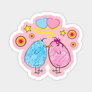 Chicks in Love Magnet