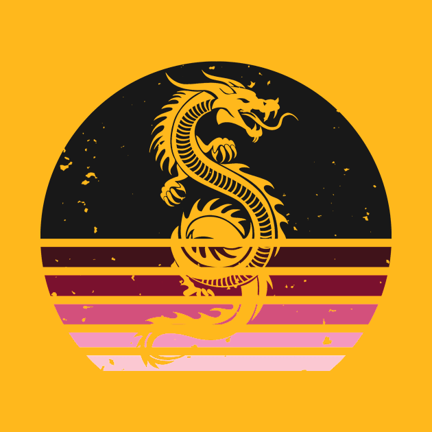 Chinese Dragon Gothic Sunset by Analog Designs