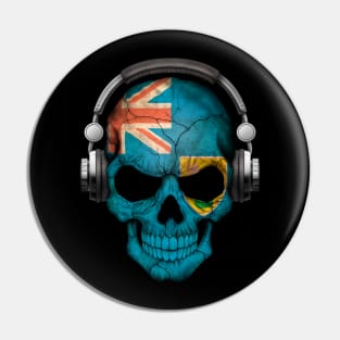 Dark Skull Deejay with Turks and Caicos Flag Pin