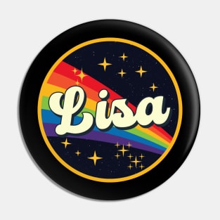 Lisa // Rainbow In Space Vintage Style Pin