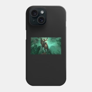 Lara Croft fighting a crocodile Phone Case