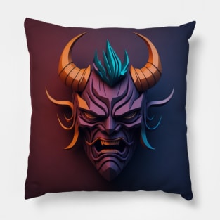 oni mask Pillow