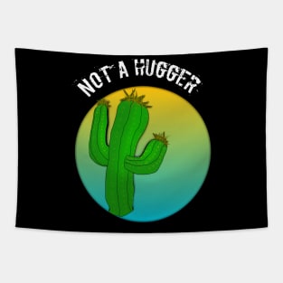 Not a hugger man women t-shirt Tapestry