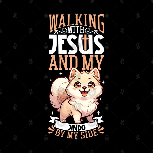 Jesus and dog - Korean Jindo by Modern Medieval Design