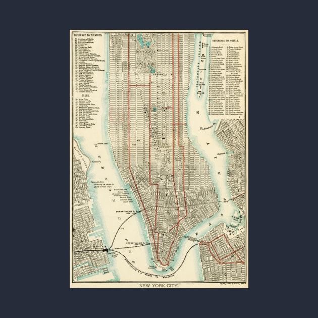 Antique New York City Map by mike11209
