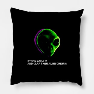 Storm and Raid Area 51 Meme Pillow