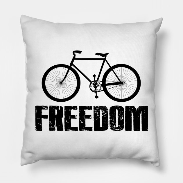 Freedom bike large Pillow by thehollowpoint