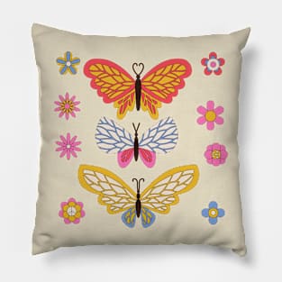 funky butterflies Pillow