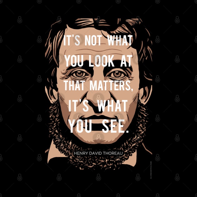 Henry David Thoreau Inspirational Quote: What You See by Elvdant