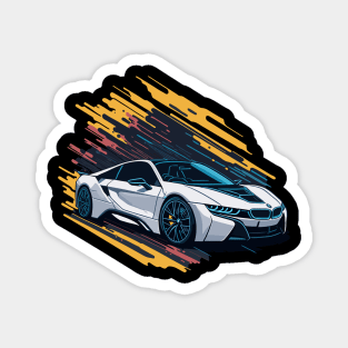 BMW i8 Vintage Car Magnet