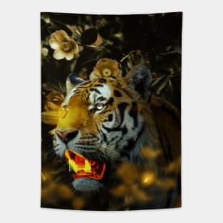 Gold Tiger Tapestry