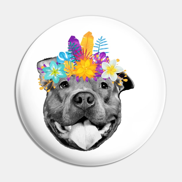 Cute Pitbull Pin by PrettyPittieShop