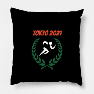 Track Tokyo 2021 Olympics Pillow