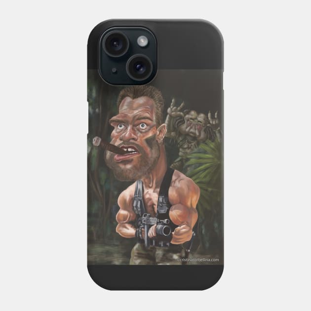 arnold schwarzenegger caricature Phone Case by cristinatorbellina