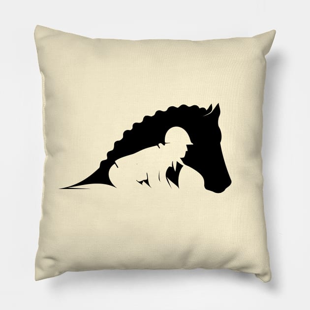 Jockey and Horse Pillow by michony