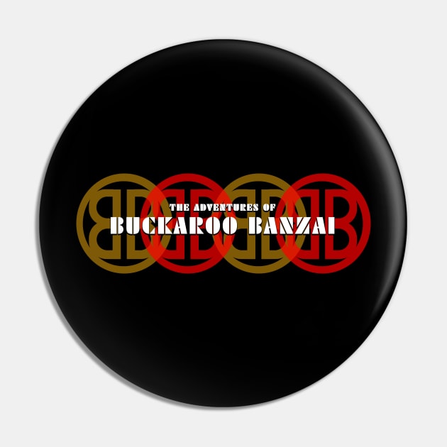 Buckaroo Banzai - Interlocking Logos Pin by BigOrangeShirtShop