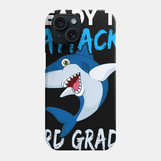 Shark Kids Ready To Attack 3rd Grade Boys Back To School Phone Case by kateeleone97023