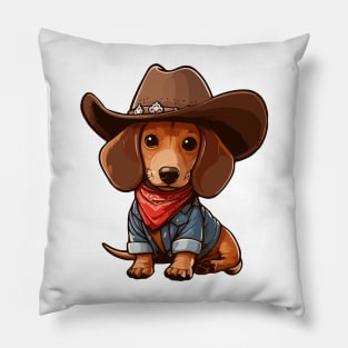 Tiny Sheriff Doxie Pillow