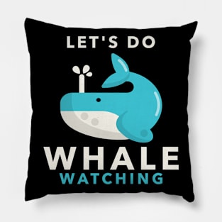 whale watching! Aquatic Life! Ocean! Pillow