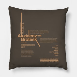 Akzidenz Grotesk Typeface Font Typography Design Pillow