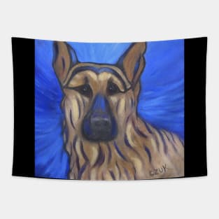 German Shepherd Abstract Tapestry