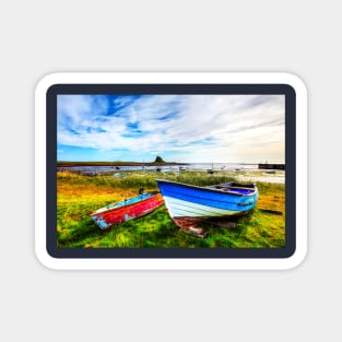 The Holy Island of Lindisfarne Fishing Boats Magnet