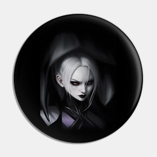 "Lysandra" Vampire (Black and color Design) Pin