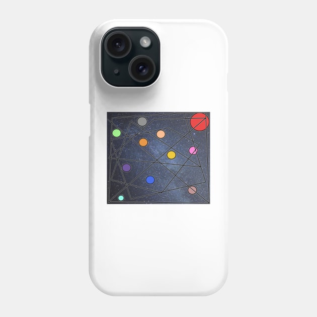 ABSTRACT SOLAR SYSTEM FROM THE UNIVERSE Phone Case by jcnenm