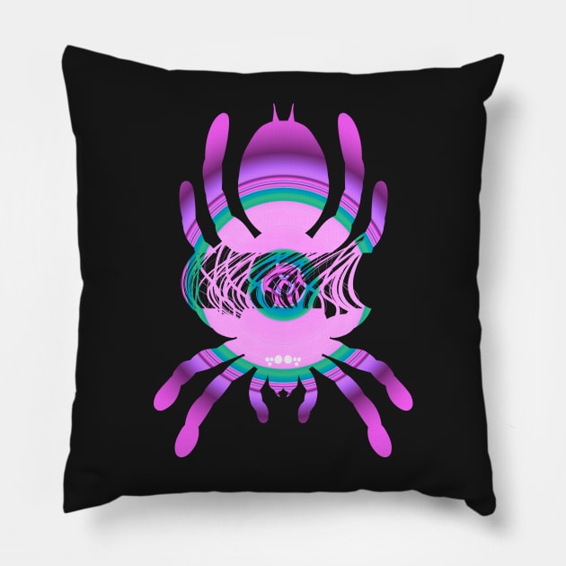 Tarantula Silhouette V143 (Radial) Pillow by IgorAndMore