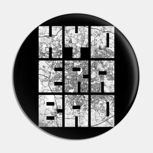 Hyderabad, India City Map Typography - Light Pin