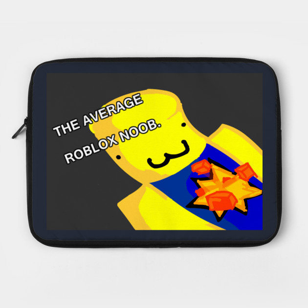 The Roblox Noob Shirt Funny Laptop Case Teepublic - roblox noob computer