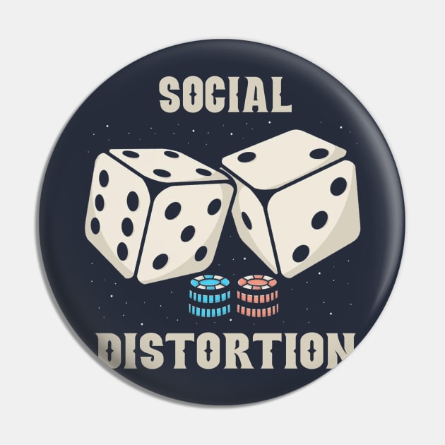 social Distortion Dice Pin by Hsamal Gibran