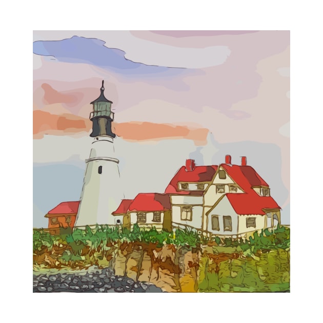 Portland Head Lighthouse, Cape Elizabeth, Maine by WelshDesigns