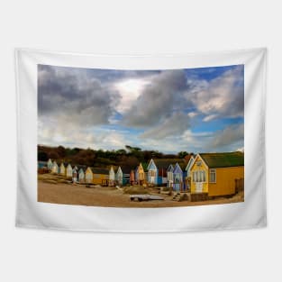 Beach Huts Hengistbury Head Dorset England UK Tapestry