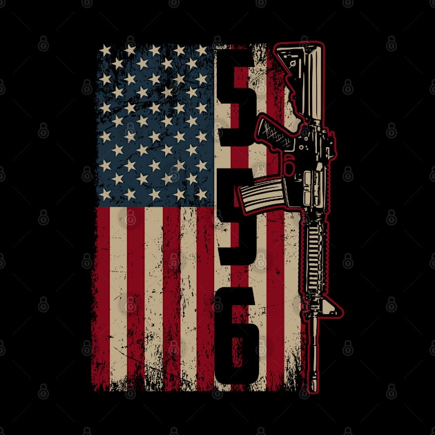 556 Gun USA Flag by Hassler88