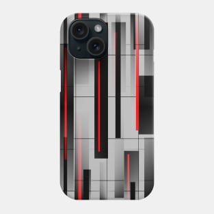 Off The Grid - Abstract - Red, Black, Gray Phone Case