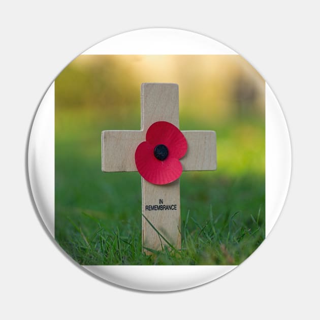 Cross of remembrance Pin by millroadgirl