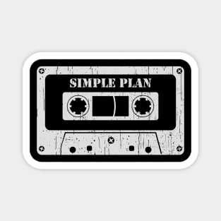 Simple Plan - Vintage Cassette White Magnet