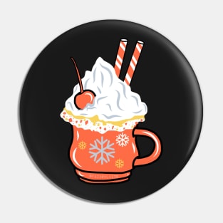 Peppermint Mocha Christmas Drink Pin